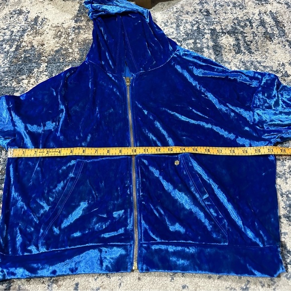 Fabletics Celeste Crushed Velvour Zip Ho Hoodie Size XL - Picture 10 of 12